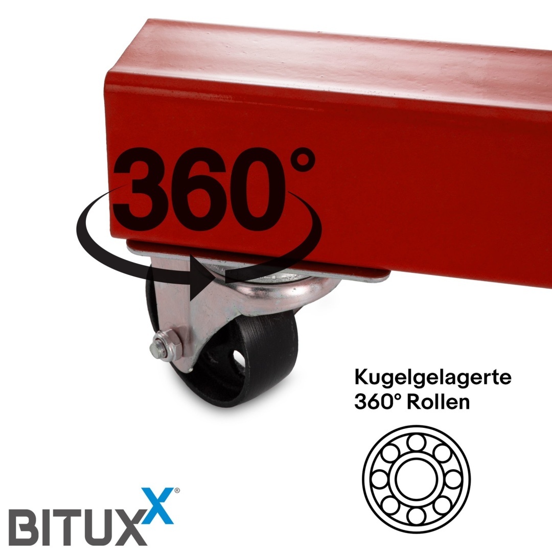 Stojan na motor 570 kg otočný mobilní dílenský 4 kola 360° 19868